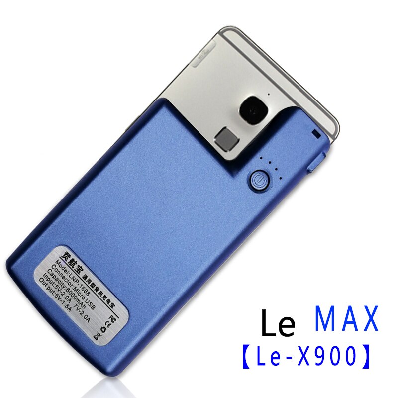 Funda con cargador de batería para Letv Leeco Le 2 Pro S3 2S, funda de carga portátil inteligente a prueba de golpes para Leeco Le Pro 3 Max 2: LeMax-Blue