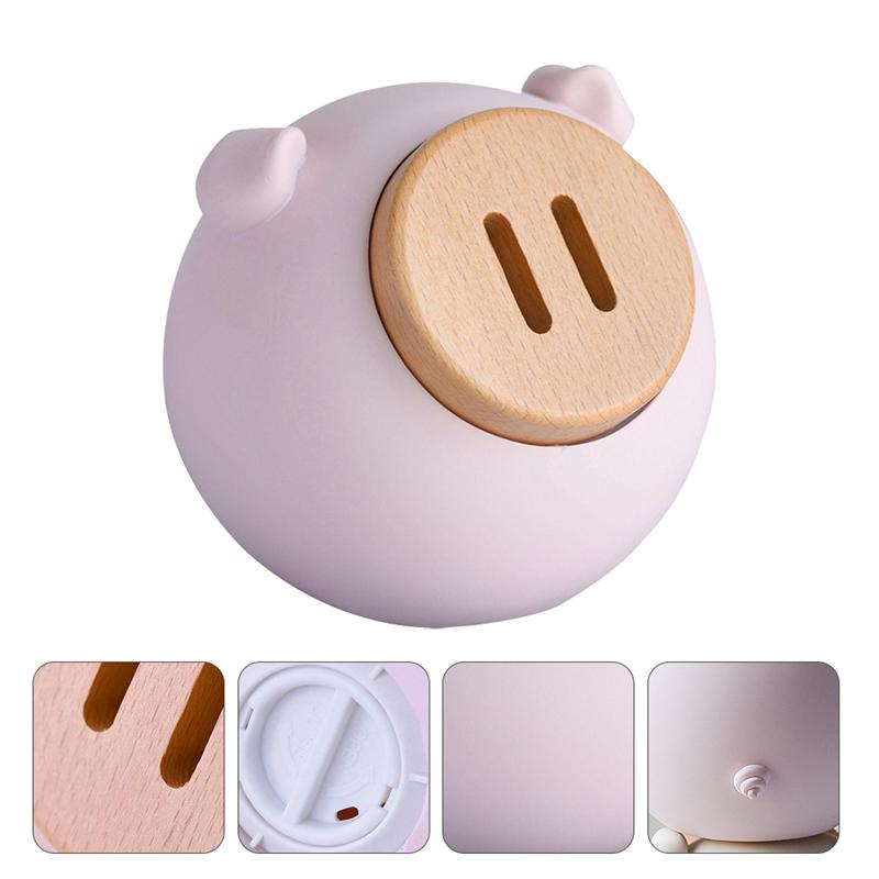 1PC Cartoon Pig Piggy Bank Saving Pot Adornment Kids Room Decor (Pink Size S)