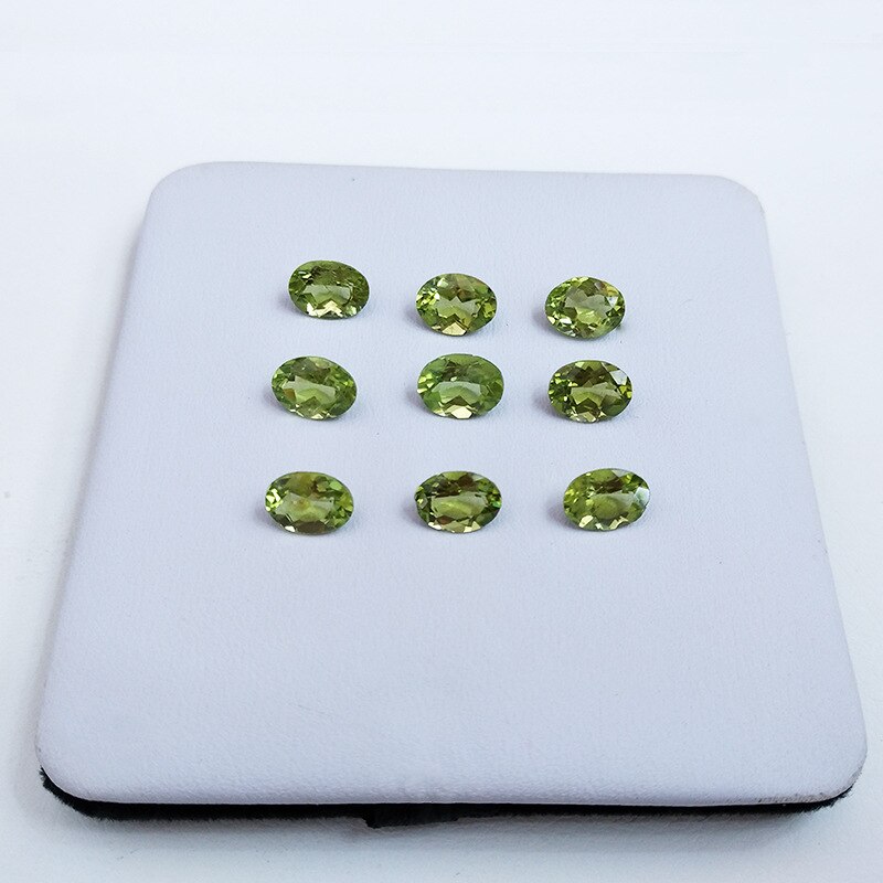 Wong Regen 1 Pcs Natuurlijke 3*4 Mm Oval Cut Natuurlijke Peridot Losse Edelstenen Diy Stenen Decoratie Sieraden veel Bulk