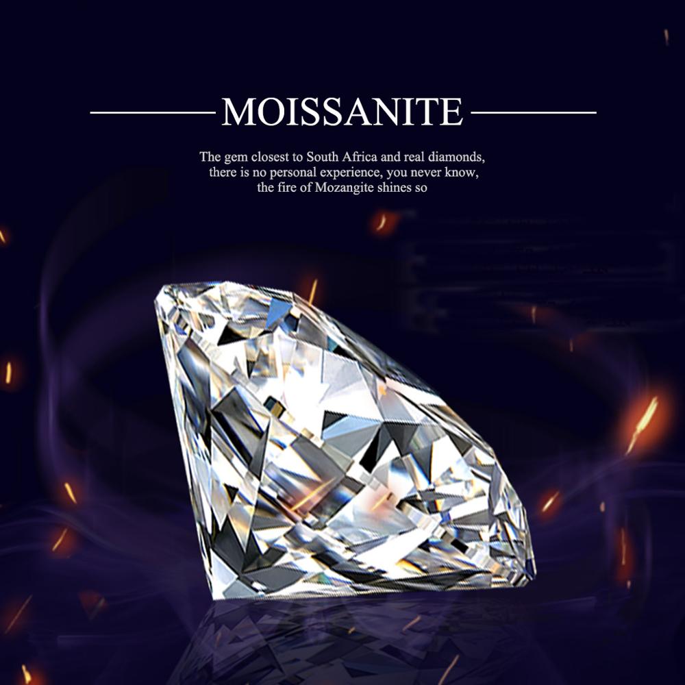 Szjinao løse ædelsten moissanite sten d farve 1.0ct karat 6.5mm vvs 1 klar diamant gra moissanit til smykker med certifikat