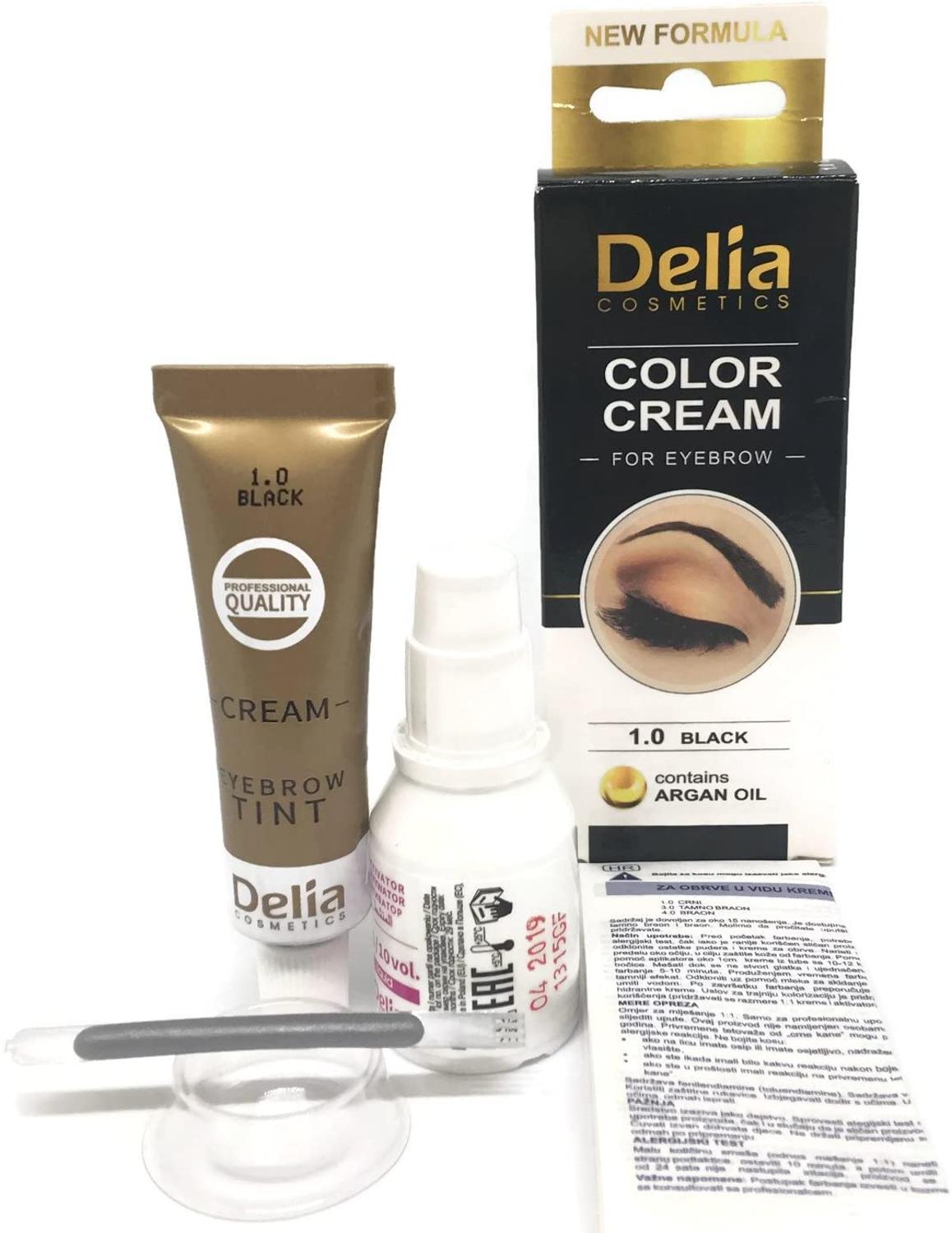 Tinte profesionales para cejas y pestañas profesionales, 15ml KIT Delia Negro/Marrón/Marrón Oscuro