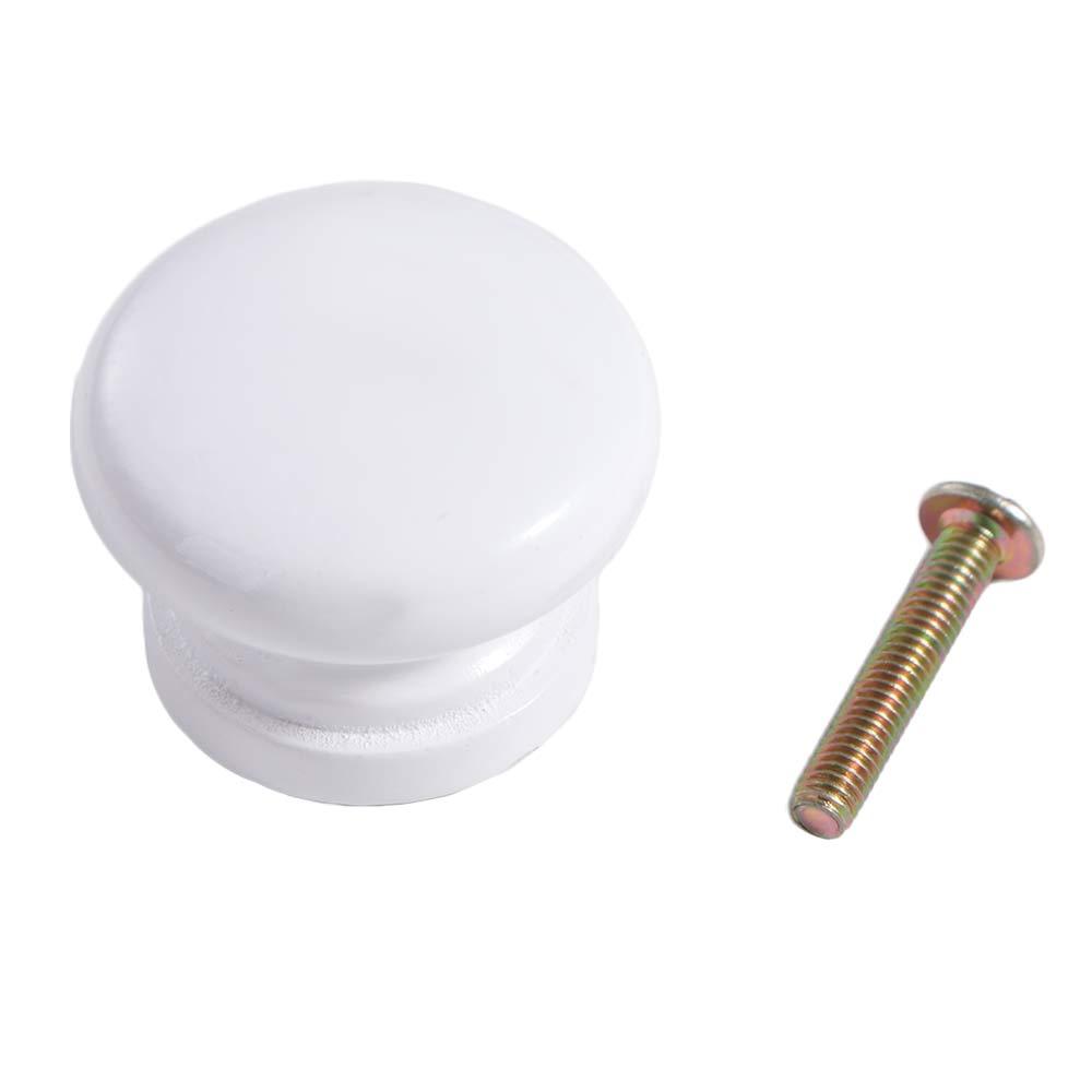 Polished Finish Circular Drawer Handles Rust-Resistant Easy-Grip Walnut Wood Cabinet Knobs Wear Resistance: Yellow