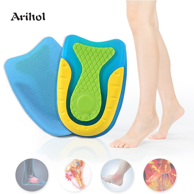 Silikonigeeli kantakupit kantapään kannuksiin plantaarinen fasciitis nilkkakipu kantapää tyyny kengän sisäosat pohjallinen pehmuste