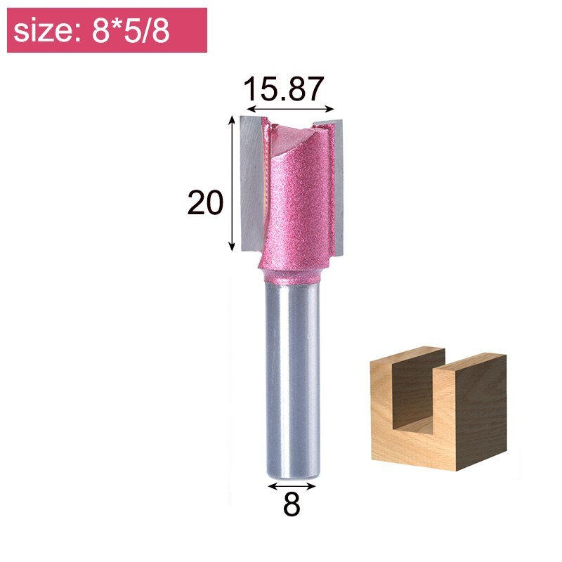 6mm 8mm Shank Straight Router Bit CNC Woodworking Tools Industrial Grade Bits Tungsten Carbide Milling Cutters for Wood MDF: Z00712