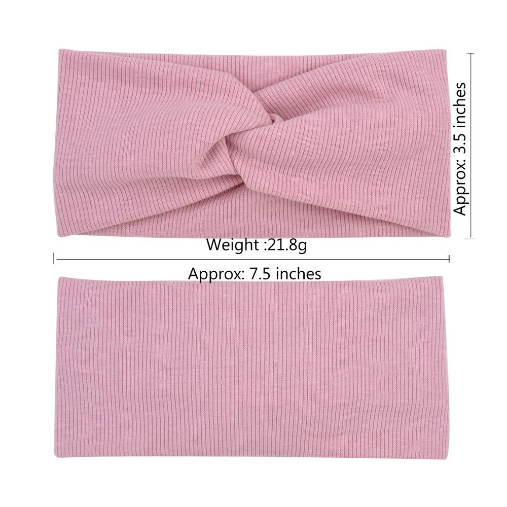 Bandeau Turban en coton pour femmes, couleur unie, bandeau à nœud pour filles, accessoires pour cheveux, bandeau élastique torsadé pour femmes