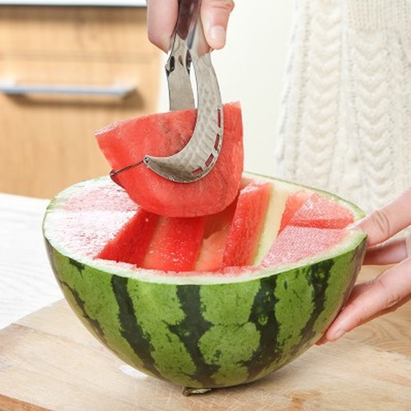 Rvs Watermeloen Slicer Cutter Mes Corer Fruit Groente Gereedschap Keuken Gadgets Fruit Gereedschap Cut Watermeloen Artefact