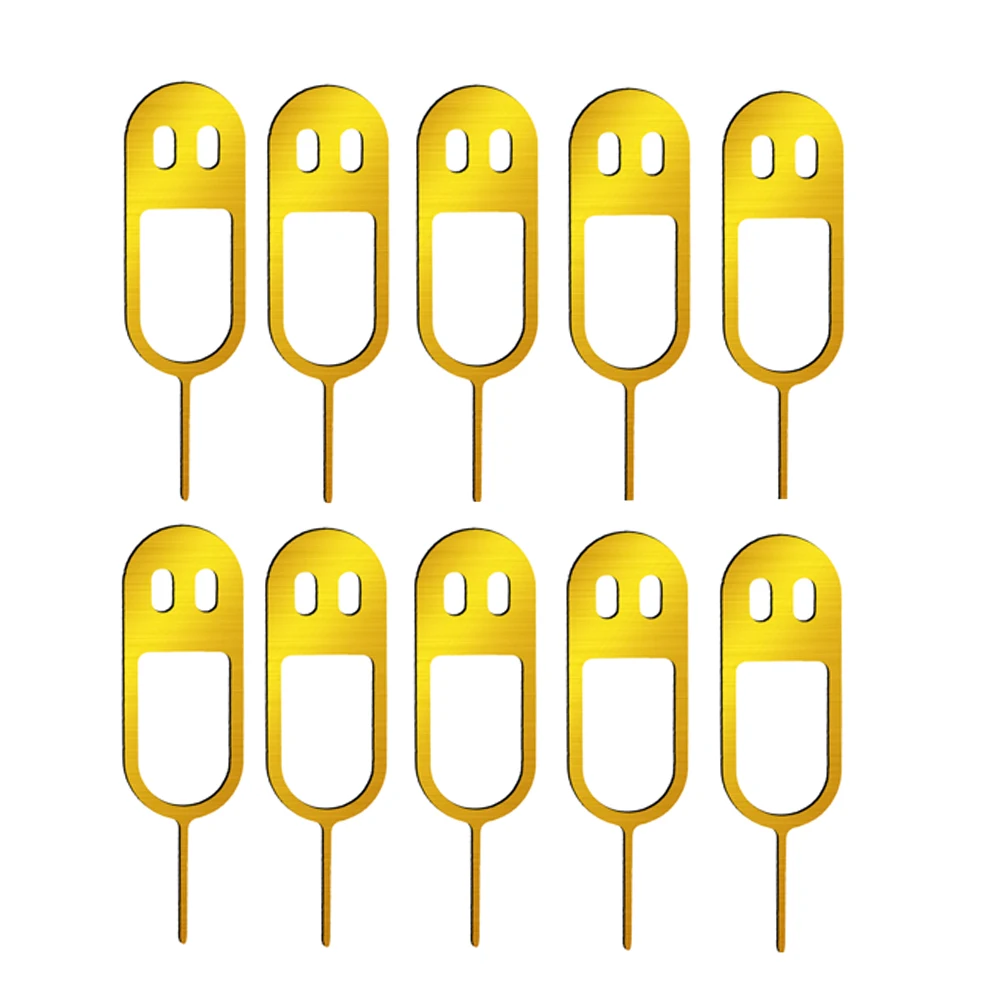 10-Stil-SIM-Karten-Entferner, praktischer Auswurfstift für SD-Karten, ultraleichter Karten-Stift, SIM-Karten-Tablett, Auswerfernadel für Smartphone: Gelb