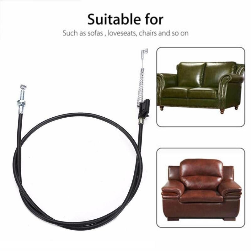 Universal pull recliner håndtag stol udløserhåndtag udskiftning aluminium metal metal håndtag med fjeder og kabel til sofa sofa