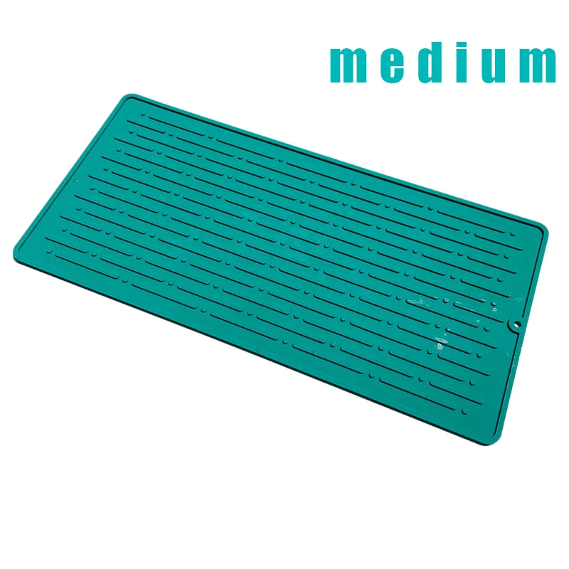 Esteira De Secagem De Prato De Silicone, Esteiras De Louça Resistentes Ao Calor, Tapete De Pia Para Cozinha, Acessórios De Mesa, Novo: Marrom