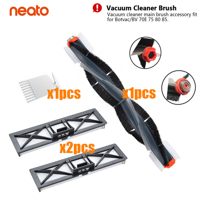 Combo Pinsel Klinge Pinsel Hepa-Filter Seite Pinsel Zubehör Ersatz Für Neato Botvac 70e 75 80 85 Staubsauger teile: 4p