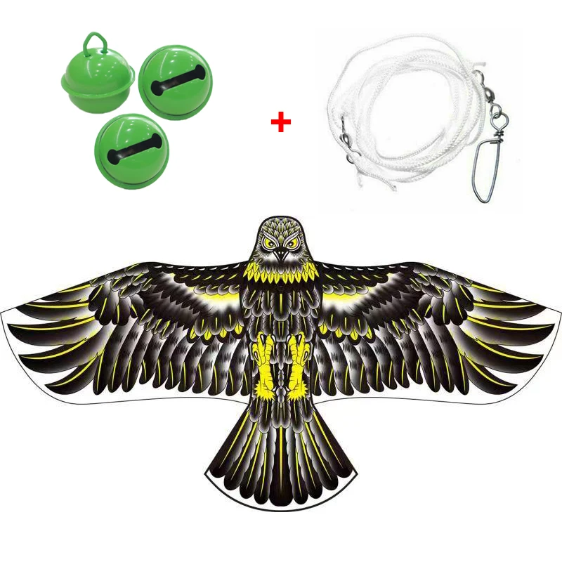 Emulation Flying Hawk Kite Bird Scarer Drive Bird Kite for Garden Scarecrow Yard Repeller: Dark Khaki