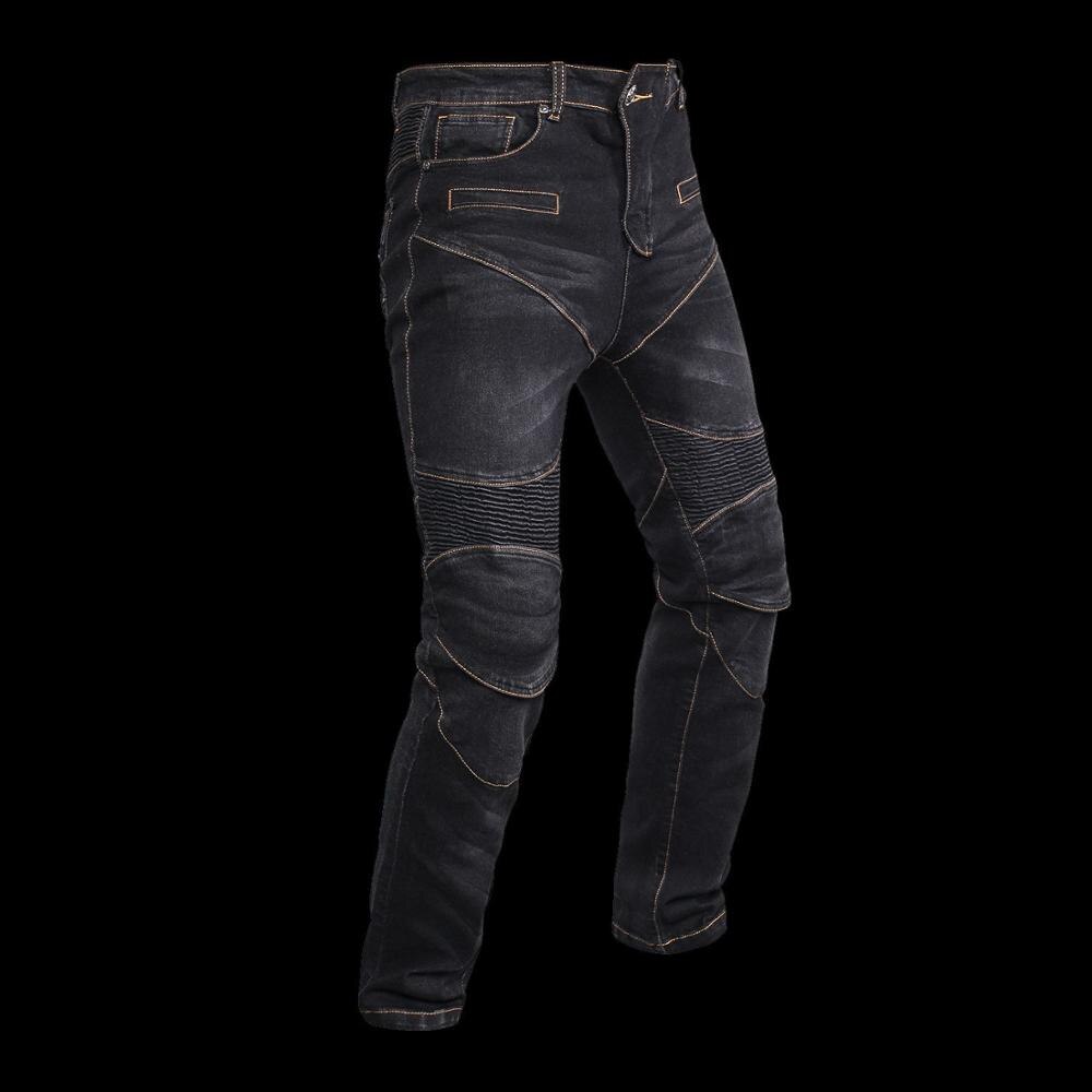 Mc winddichte motorjeans casual heren motorcross off-road kniebeschermende moto jeans broek komine pantalo moto: 17- mc -17202- a zwart / 32