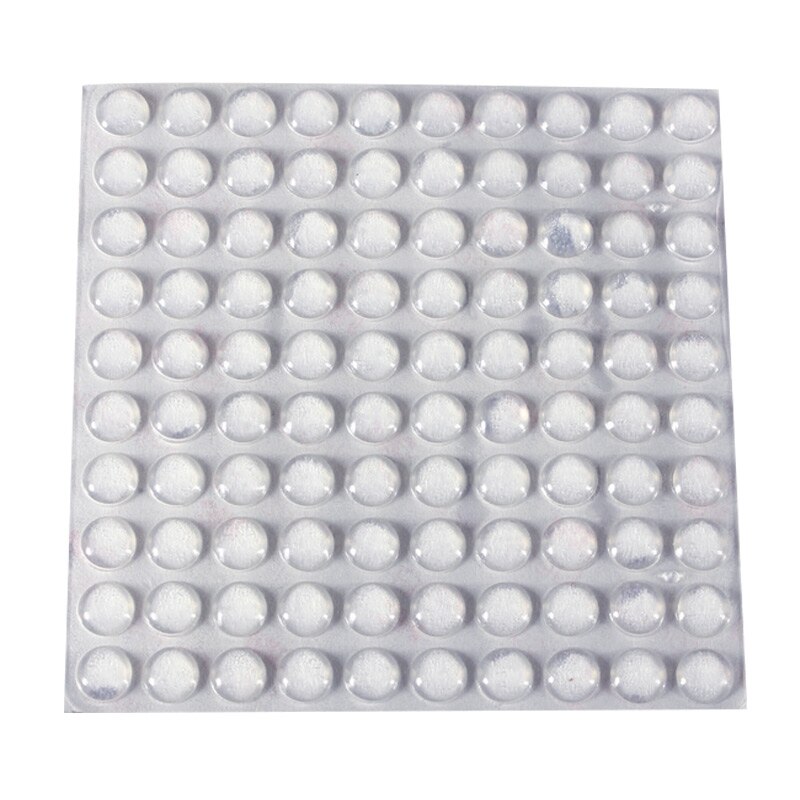 100 pièces auto-adhésif caoutchouc pieds clair demi-cercle pare-chocs tampon de porte AUG889