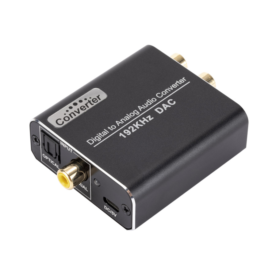 192Khz Dac Digitaal Naar Analoog Converter Optische Coax Fiber Spdif Naar Rca 3.5Mm Jack Audio Adapter Met Optische kabel Adapter