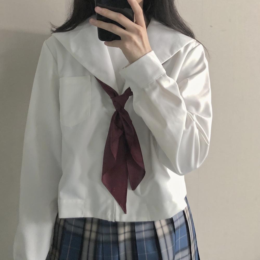 Daily Collocation Single Product Triangle Scarf Japanese Cute Preppy Uniform JK Sailor Suit Neckerchief Girl Big Bow Tie Student