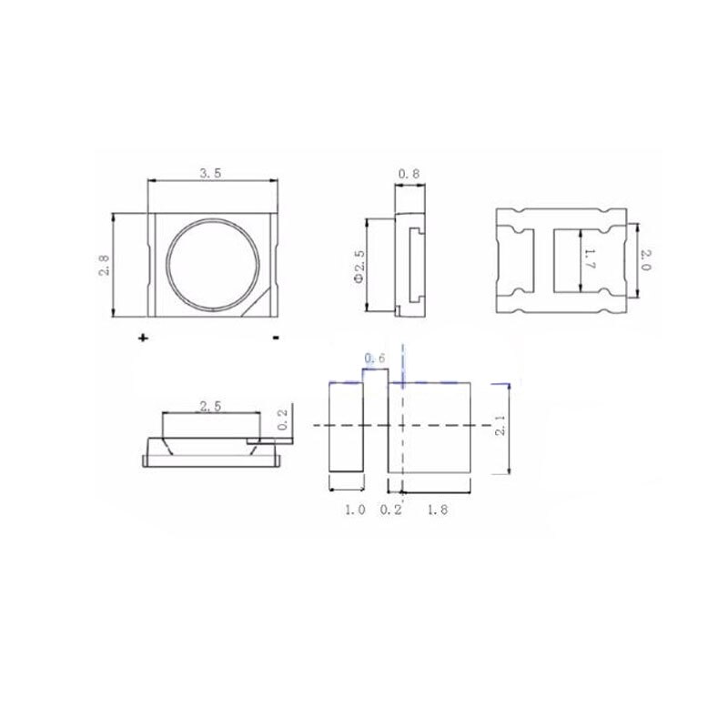 50 Stuks 100 Stuks 200 Stuks 3528 2835 3V Smd Led Kralen 1W Koud Wit 100LM Voor Tv/Lcd Backlight