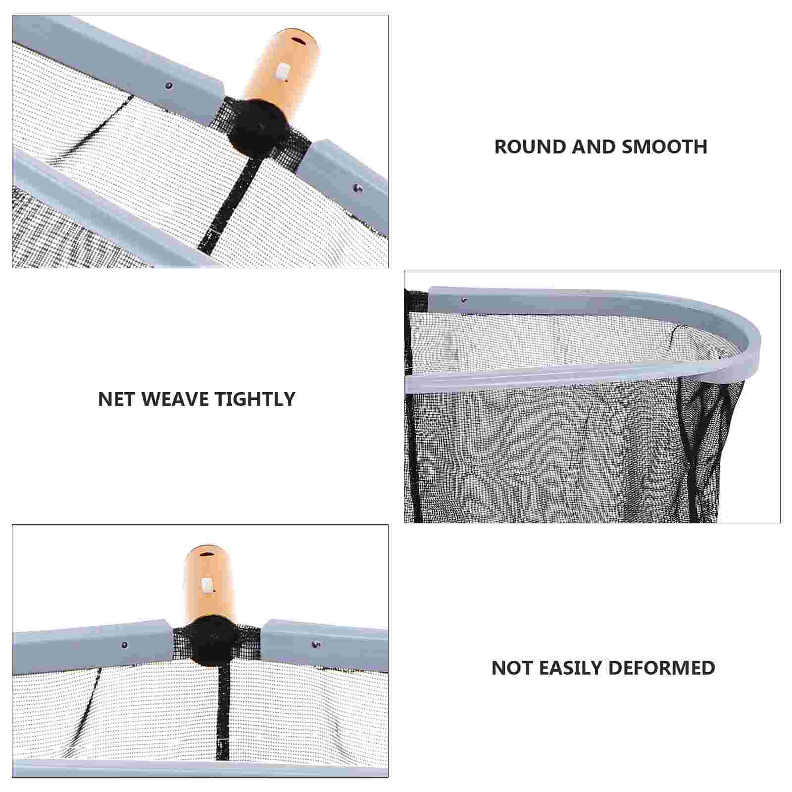 1pc Swimming Pool Scoop Net Pond Cleaning Net Portable Cleaning Tool (Black)