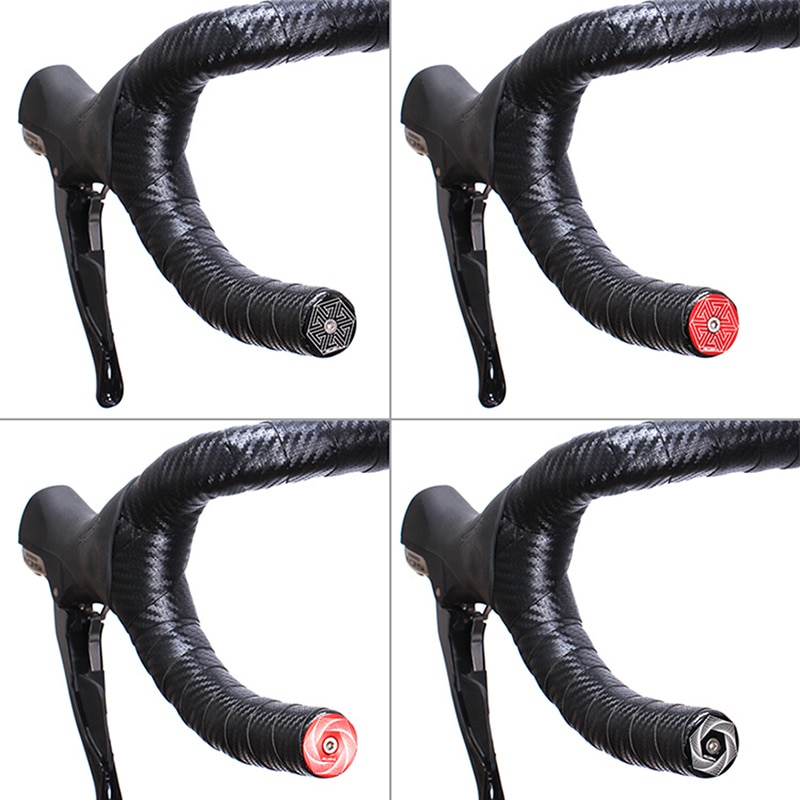 RISK Road Bike Handlebar Ends Bicycle Grip Ends Caps Racing Road Bicycle Cycling Handle Bar Plug Ends Aluminum Bar Ends Plugs
