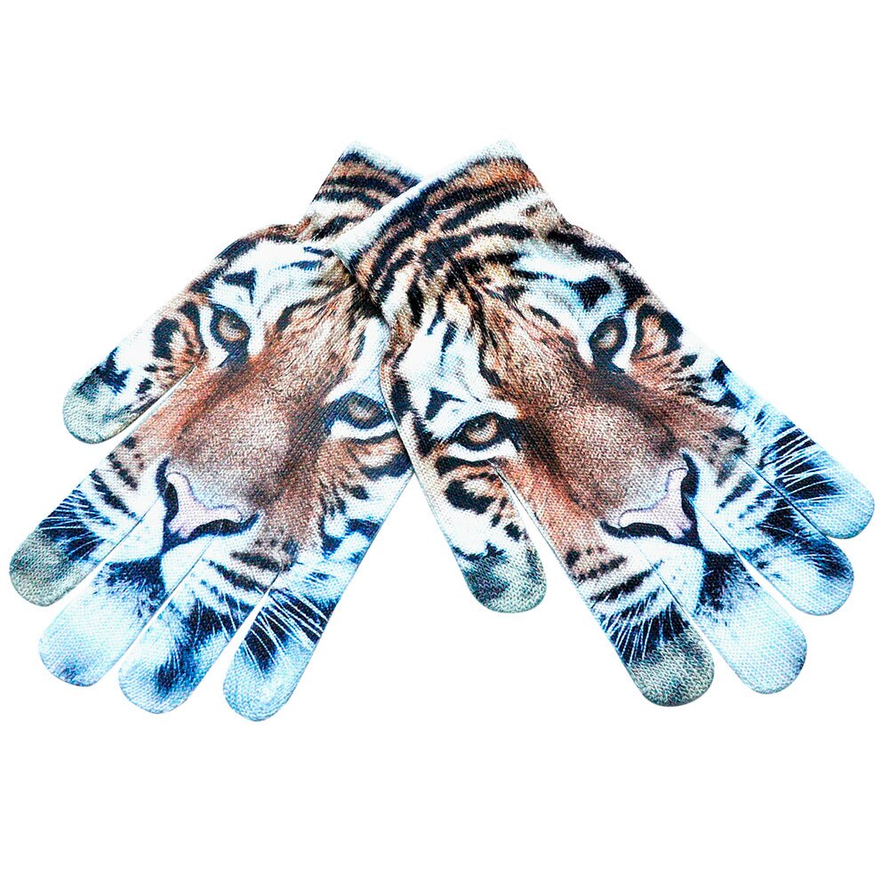 3D Kat Print Gebreide Mannen Vrouwen Handschoenen Winter Warm Telefoon Scherm Kitty Harajuku Dames Wanten Варежки Женские Зимние Guantes: F