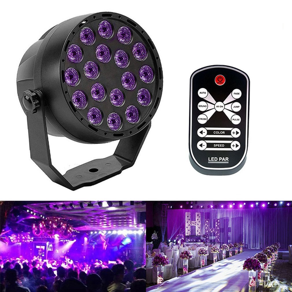 24W LED Par 18LED UV Viola HA CONDOTTO LA Luce Della Fase Par Luce Con Per La Discoteca del DJ Del Proiettore Macchina Decorazione Del Partito fase di Illuminazione