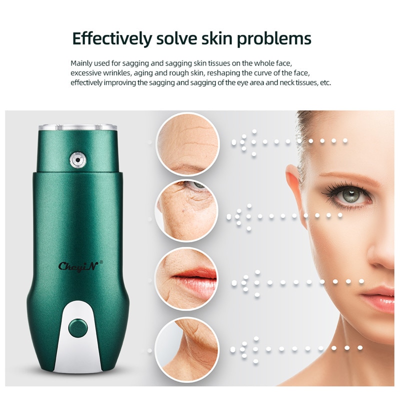 CkeyiN HiFu Ultrasonic EMS V-line Chin Skin Lifting Device Face Anti-Wrinkle Neck Galvanic Remover Photon Skin Rejuvenation