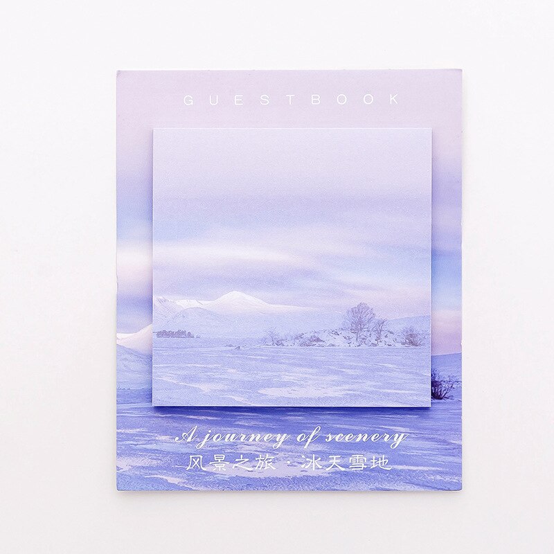 Beauty Landscape Post-It Notes Sun Scrapbook Stickers Work Study Plan Stationary Office School Supplies Sticky Label: Style 4