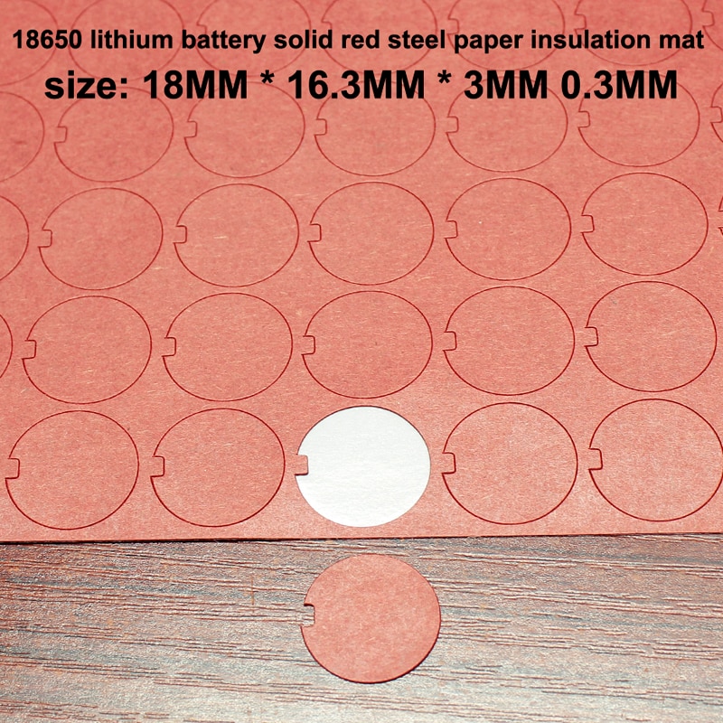 100pcs/lot 18650 lithium battery bark paper insulation gasket hollow gasket power battery pack sealing surface pad