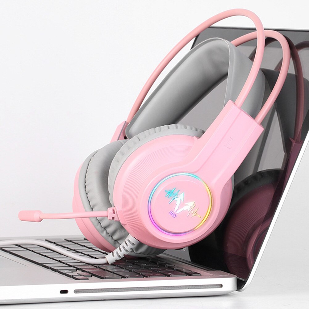 Surround Sound Ergonomic LED RGB Light For Laptop ABS Stereo Noise Canceling Gaming Headset Wired USB Interface Universal