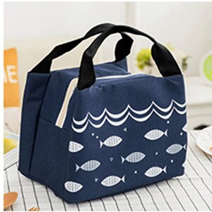 Bolsa de almuerzo multifunción, bolsa térmica portátil para comida de oficina para mujeres, bolsa térmica para niños, pícnic al aire libre, bebida de fruta, refrigerio, nevera, accesorio de paquete: Navy C