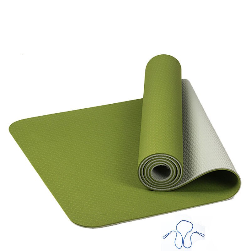 6mm tpe-yogamatten, rutschfest, für sport, fitness, pilates, gymnastik und anfänger: Hellgrün