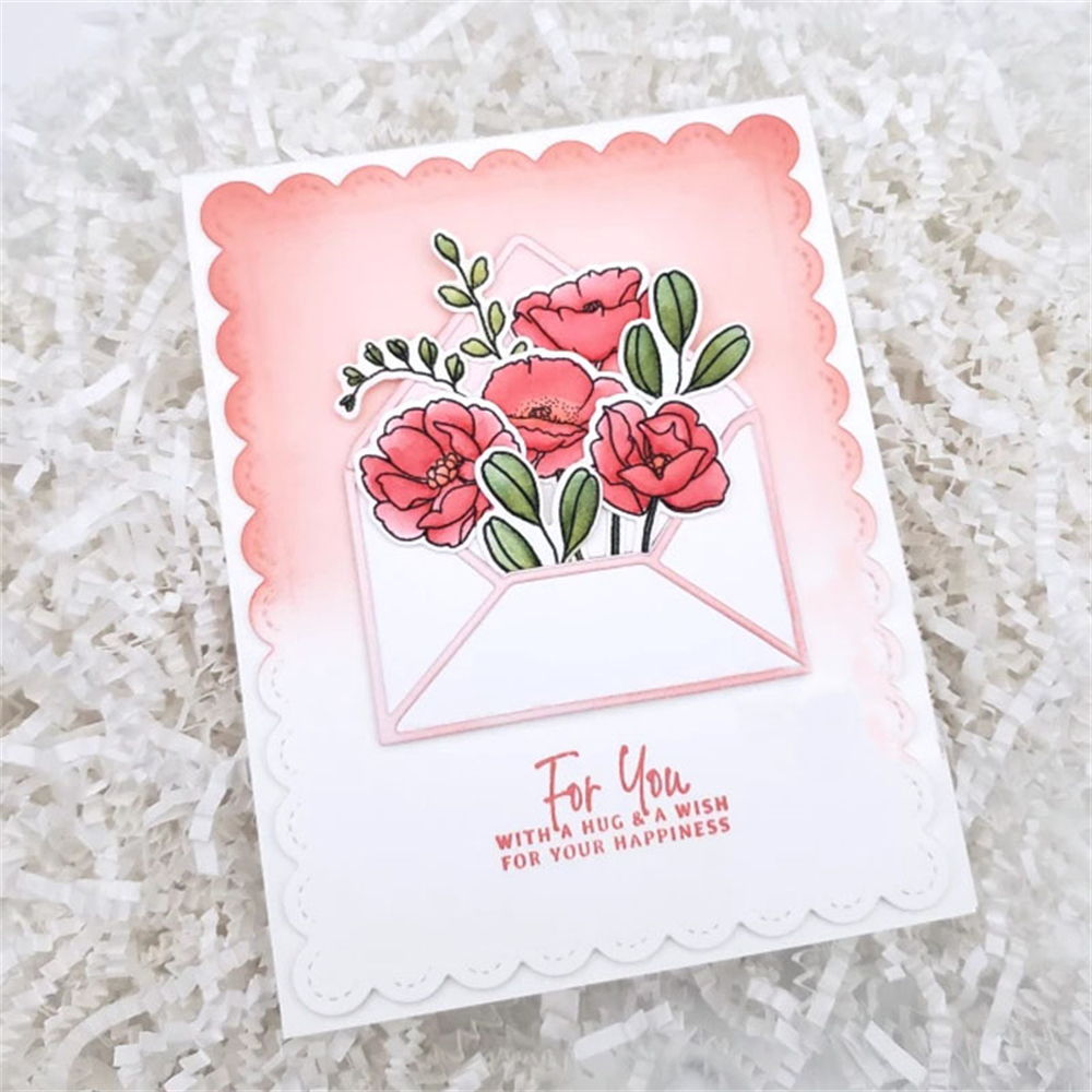 Troqueles y sellos de corte de feliz cumpleaños/nieve mucho amor, troquel de palabras de sentimientos navideños grandes para manualidades de tarjetas de álbum de recortes DIY