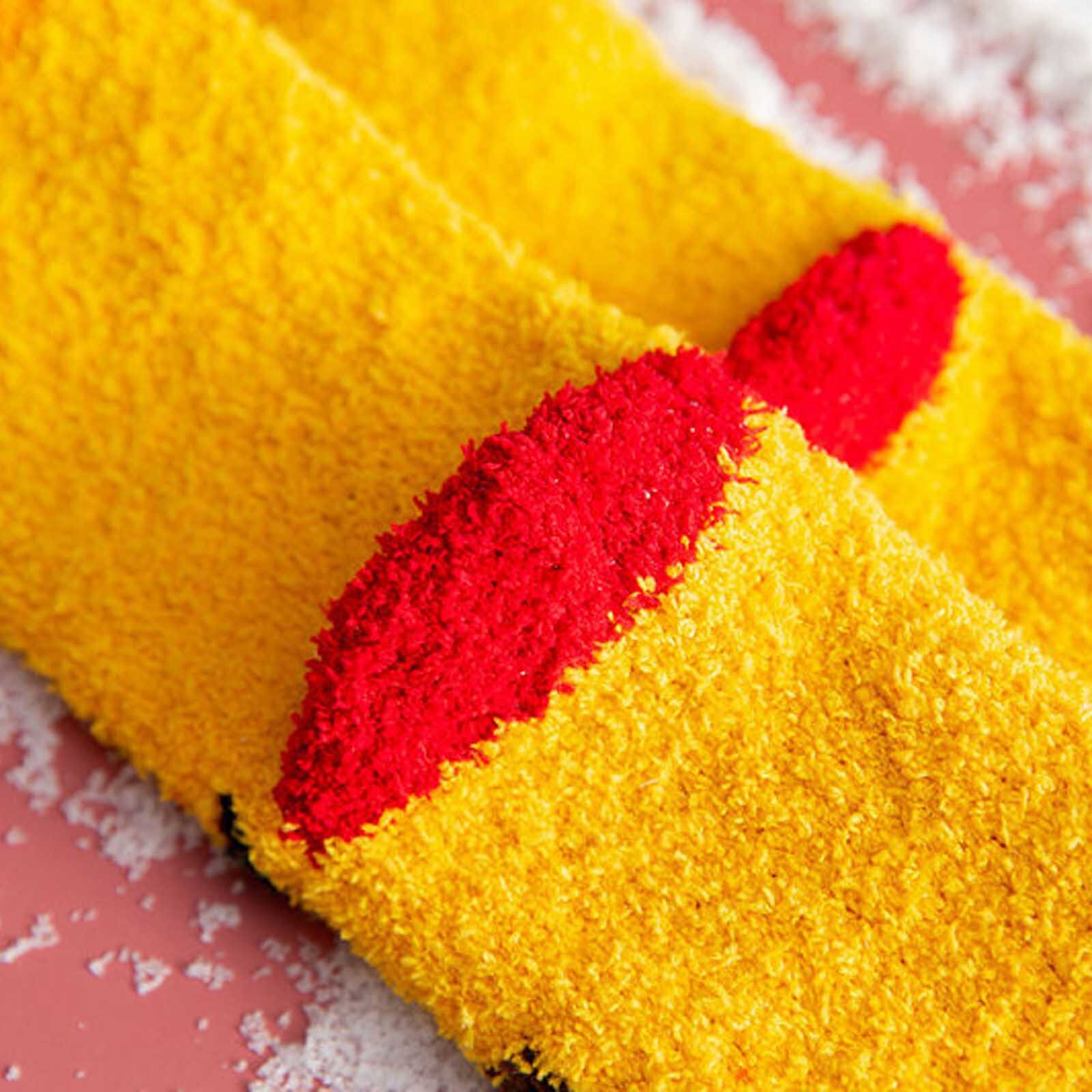 The носки kvinnesokker voksen juletrykk plysj fortykning mellom tude sokker hjemmestrømper носки