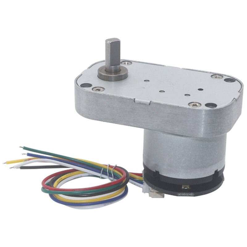 Low Speed High Torque Worm Metal Gearbox Gear Motor with Encoder Reversible Electric Geared Motor Gearmotors