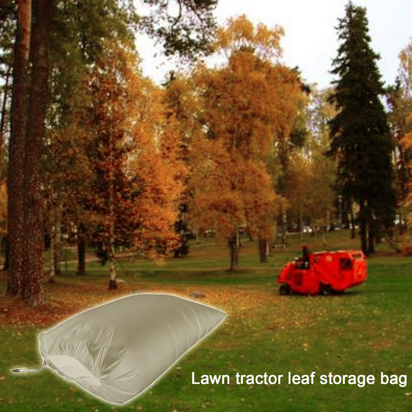 Sac à feuilles pour tondeuse à gazon, adapté aux tracteurs de pelouse, sac à feuilles de grande capacité 54 pieds cubes: Beige