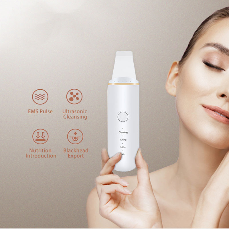 Xiaomi Ultrasonic Skin Scrubber Vibration Face Spatula Blackhead Remover Shovel Clean Cavitation Peeling Facial Lifting
