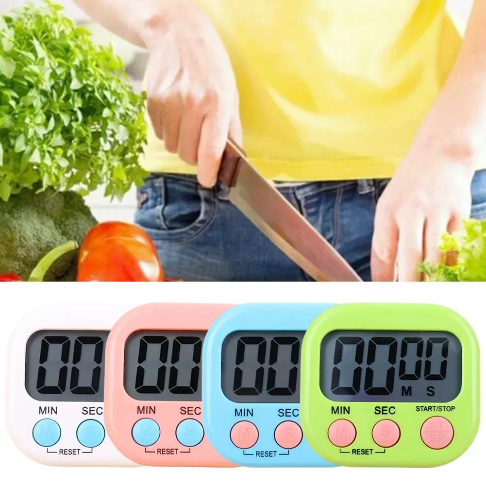 Acessórios de cozinha temporizador digital lcd temporizador digital alarme digital ovo cozinha lcd grande cronômetro magnético