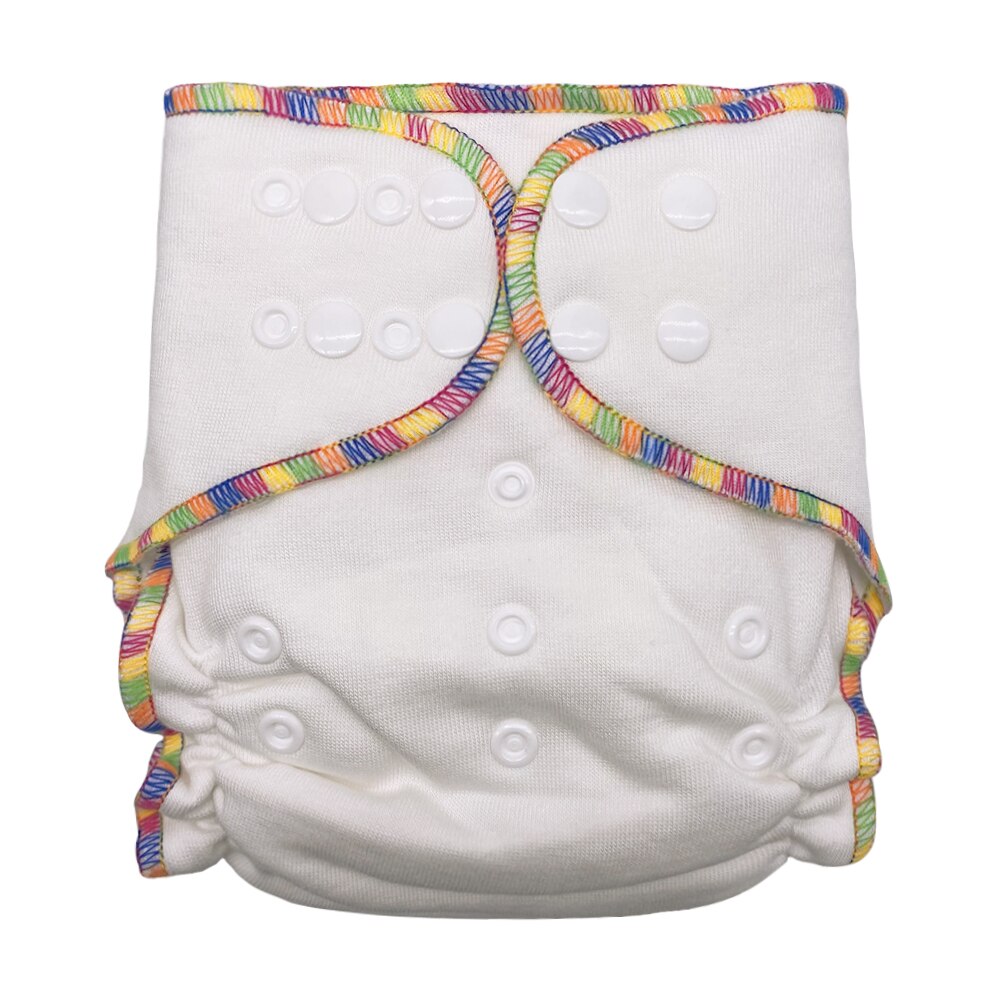 Goodbum Bamboo Cotton AI2 Diaper Cloth Diaper Double Row Snaps Washable Adjustable For 3-15KG Baby Diaper: colorful