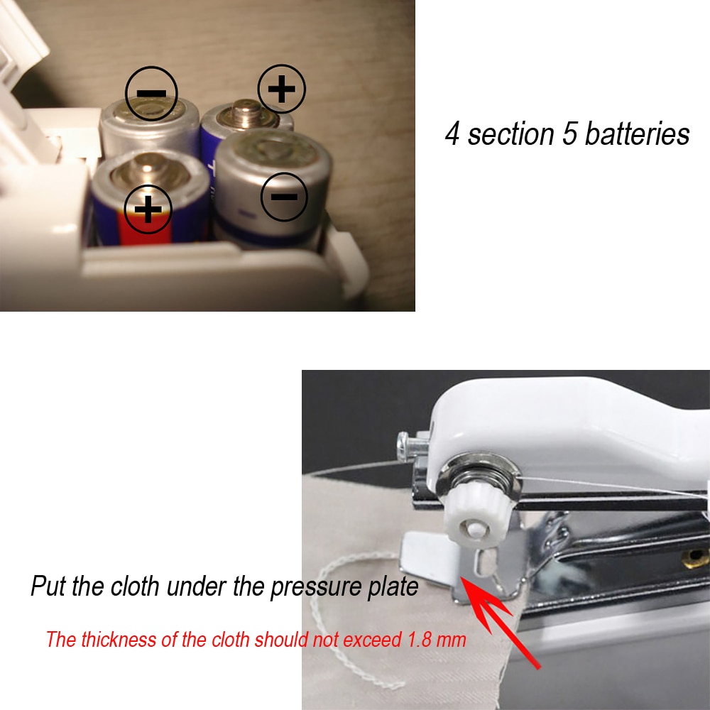 Handheld Sewing Machine Portable Mini Electric Handmake Sewing Tool Stitching Machine Handy Stitch For Fabric Clothing 1pcs