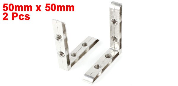 UXCELL 2 Pcs L Shape Metal Corner Brace Right Angle Bracket 50Mm X 50Mm