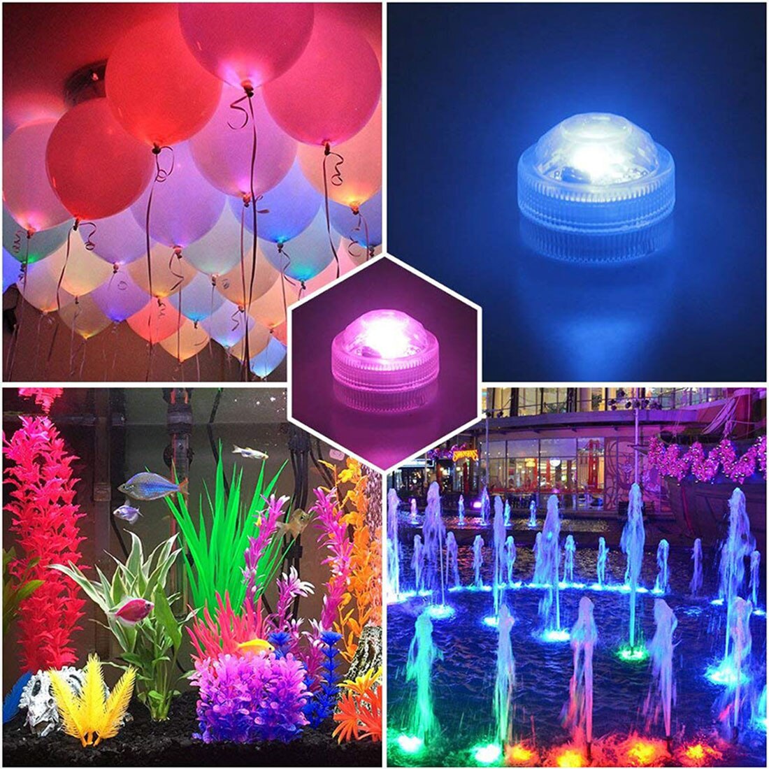 Onderwater Led Light Outdoor IP68 Waterdicht Kaars Lichten Tuin Zwembad Vaas Party Lamp Met Afstandsbediening Rgb Dompelpompen Lamp