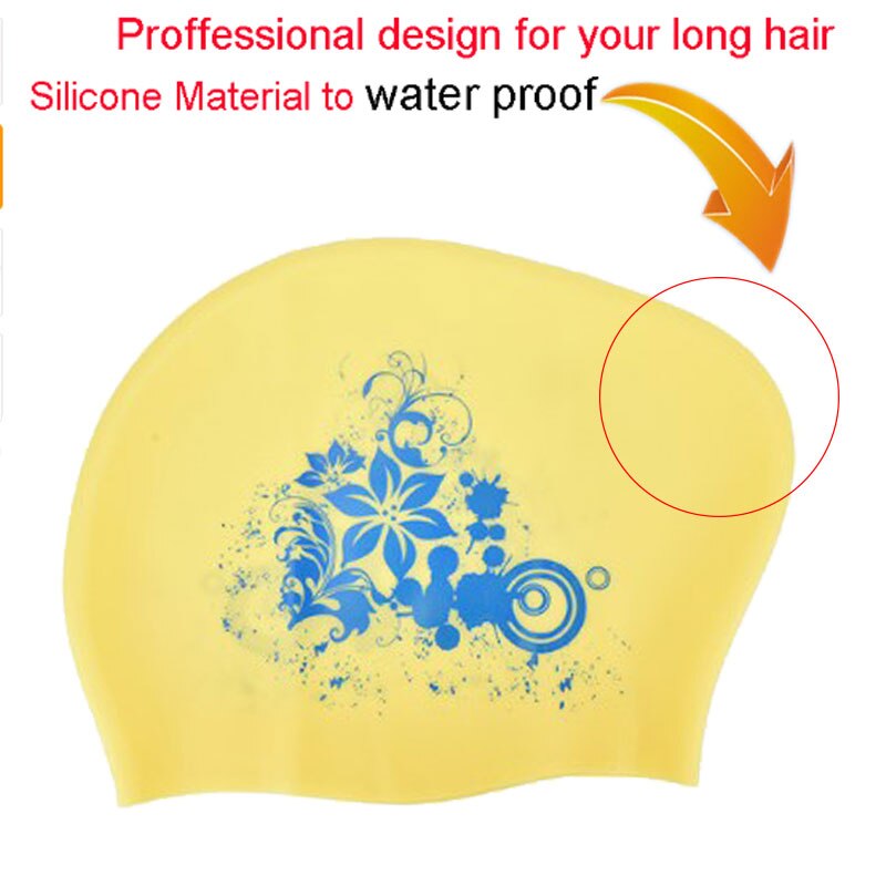 Silicone Swimming Cap For Long Hair Women's Waterproof Swim Caps Ladies Diving Hood Hat For Kids Garras Natacion Casquette