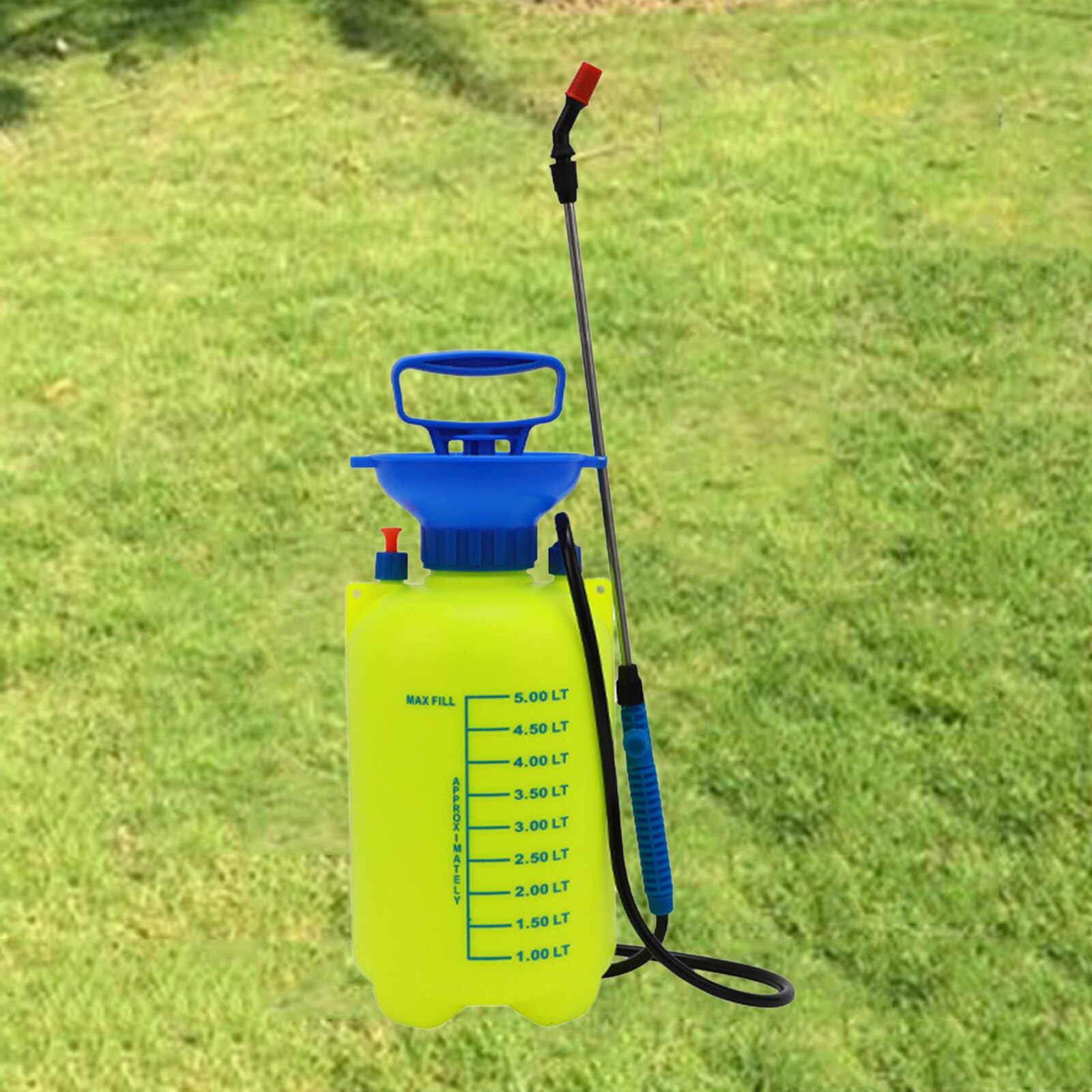 Portable Garden Pump Sprayer Brass Wand Shoulder Strap for Yard Lawn Weeds Plants and Cleaning Car Washing Courtyard Irrigation