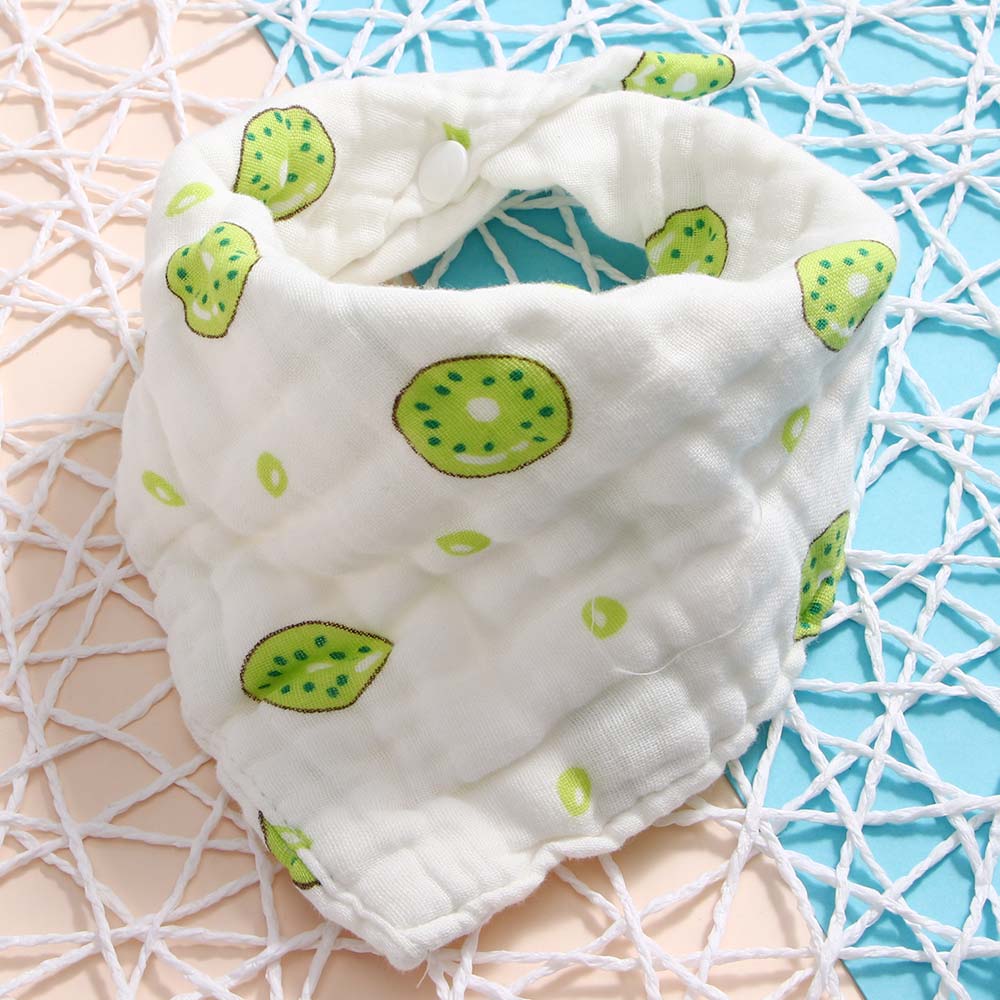 unisex Nette 8-schicht Baumwolle Baby Lätzchen Weichen Obst aufbringen Banane Erdbeere Bandana für Kleinkind Kleinkind Rülpsen Fütterung Speichel handtuch: Kiwi