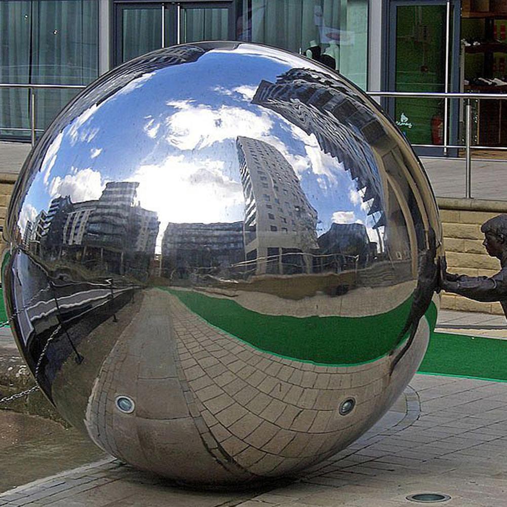 Boule creuse de décoration de jardin en acier inoxydable 300, de 100 à 304mm, boule creuse de Rivet avec boule de miroir M6 en acier inoxydable