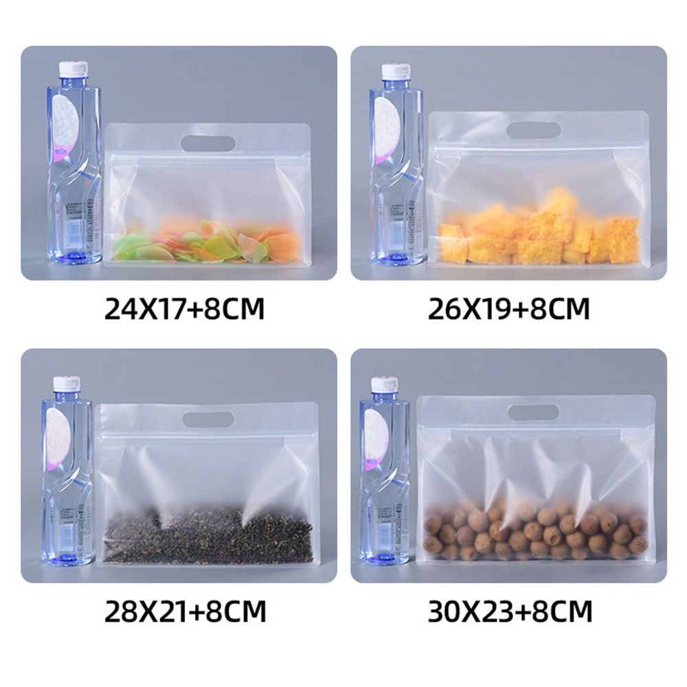 Sacchetto per alimenti freschi contenitori a tenuta stagna sacchetto per la conservazione degli alimenti riutilizzabile Stand Up Zip Shut Bag organizzazione del frigorifero forniture da cucina