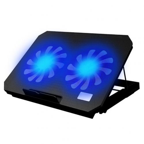 Vaguelly Support De Refroidissement Double Ventilateur Pour PC Portable - 2 Pièces, Pliable, USB, Antidérapant