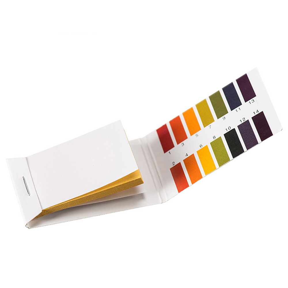 1 juego = 80 tiras! Tiras reactivas profesionales de papel tornasol de 1-14 pH, cosméticos de agua, tiras reactivas de acidez del suelo con tarjeta de Control