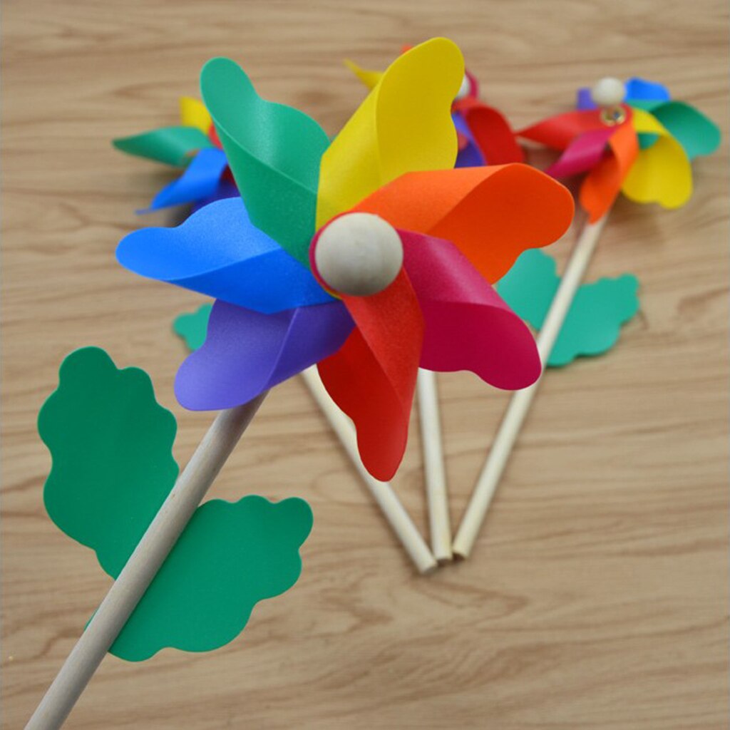 Rainbow Wind Spinner Outdoor Windmill Pinwheel Yard Lawn Garden Decor Craft