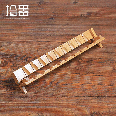 Plateau à thé chinois en bambou, fait à la main, Table à thé, planche à thé, théière Puer, conteneur de rangement, tasse, assiette, outils de cuisine, accessoires, 1 pièce: 9 frame