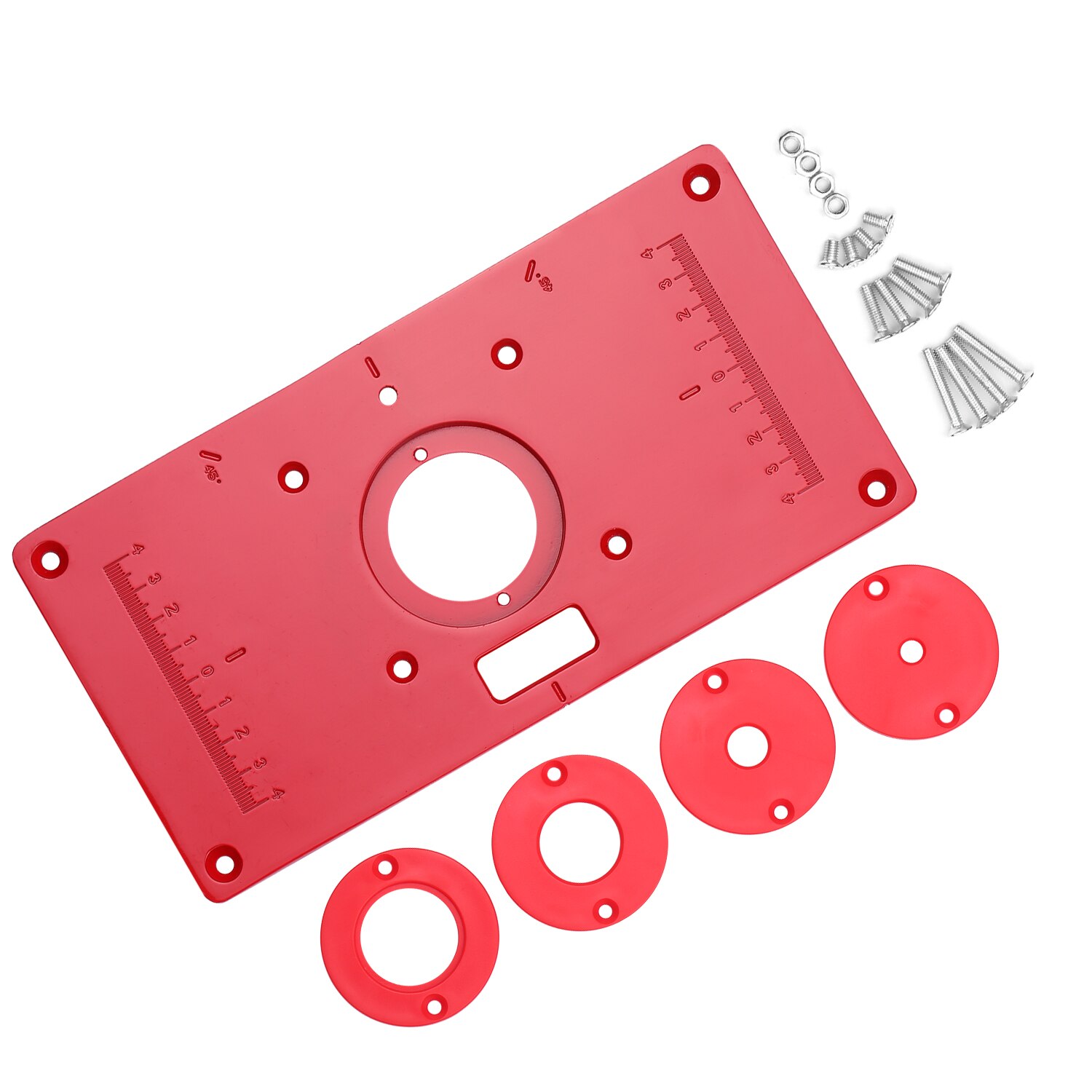 Multifunctional Router Table Aluminum Alloy Insert Plate Woodworking Benches 235x120x8mm Carpenter Trimming Machine